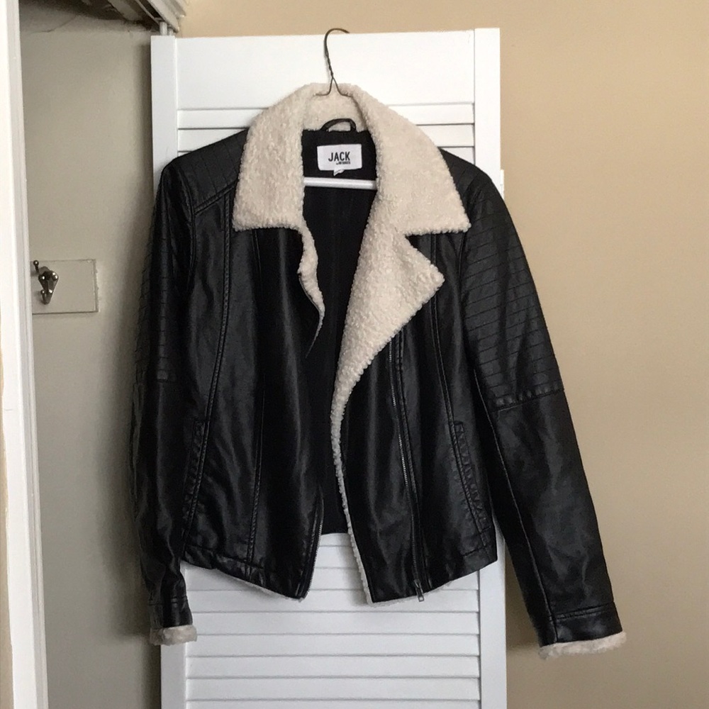 Jack by BB Dakota Shearling Faux Leather Jacket